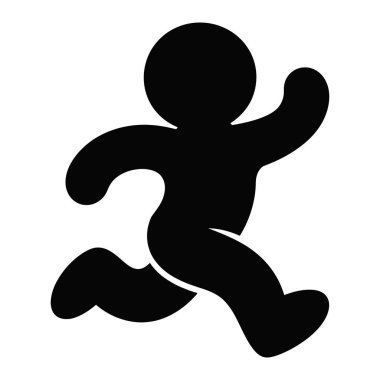 Simge vektörü illüstrasyon spor koşusu alıştırması çalıştırılıyor