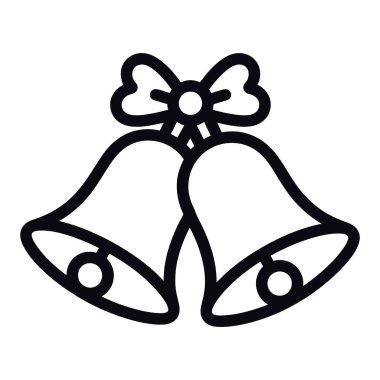 Tatil çanları süslemesi Noel çanları vektörü izole edildi