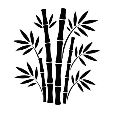 Bambu sapları ve yaprakları. Asya bitkisi doğal elementler Doğulu tarzı.