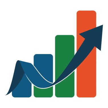 İş büyüme grafiği ve ok satışları ve karı artırıyor.