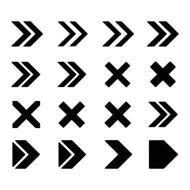 Navigasyon okları kullanıcı arayüzü için işaret imleç şekil sembolleri