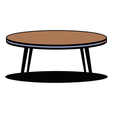 Yuvarlak yüzey tasarımlı masa mobilyaları ve iç tasarım için gölge.