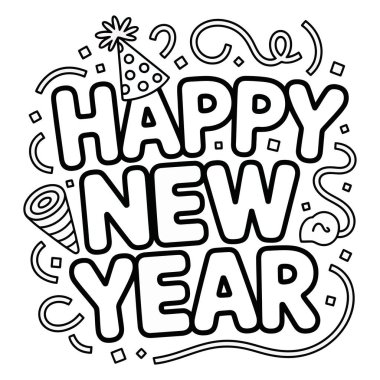 Yeni yılın kutlu olsun. Kutlama tasarımı tatil sezonu..