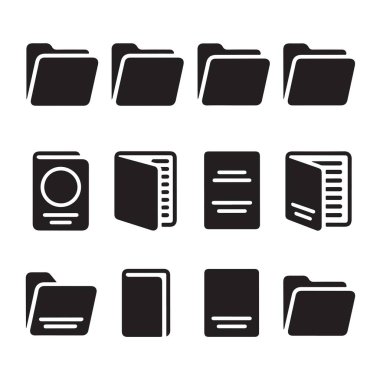 Veri ve dosyaları düzenlemek için dosya dizinleri ve belge simgeleri.