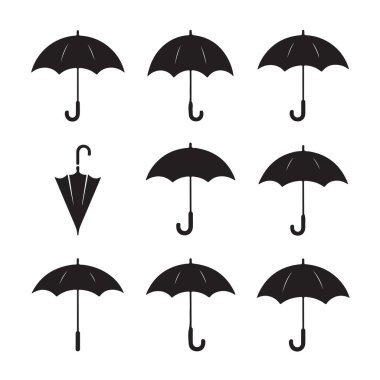 Yağmur koruma şemsiyesi hazır. Açık şemsiye yağmurlu günler.