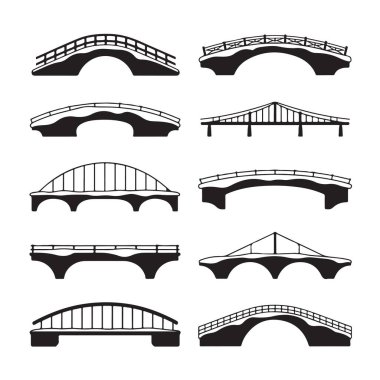Çeşitli köprüler. Mimari kentsel yapı elementleri.