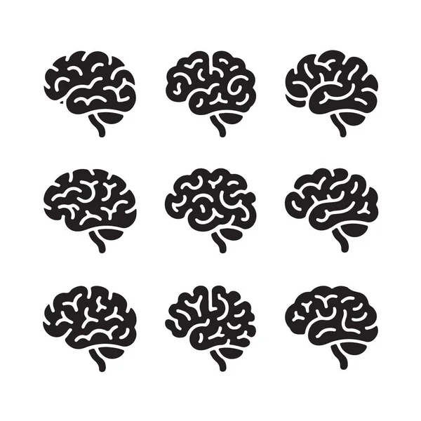 Beyin ikonlarının toplanması insan zekası bilişsel fonksiyon anatomisi.