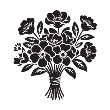 Düğün davetiyesi için bir buket çiçek. Çiçek çiçeği botanik düzenlemesi..