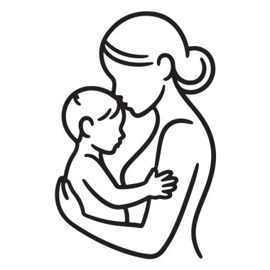 Anne kucaklaması çocuk sevgisi aile bağını bağrına sarılması bakım ilişkileri sembolü