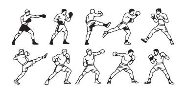 Boksör iş başında, boksör pozu, spor duruşu, dövüş duruşu, dinamik hareket, dövüşçü adam, atlet dinamiği, nakavt yumruğu, eğitim yumruğu