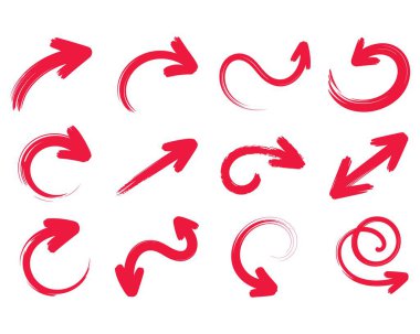 Eğri imleç koleksiyon imleci mürekkep vuruşu simgeleri