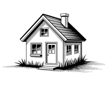 Ev yapımı mimari taslak çizimi.