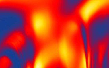 Soyut arkaplan erimiş dalga deseni turuncu ve mavi renkli canlı bir şekilde görsel arka plan için yoğun bir dramatik ortam yaratıyor..