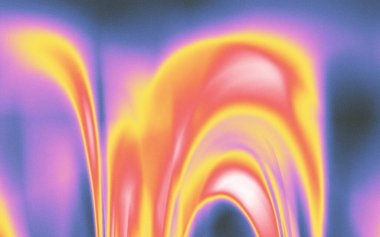 Soyut arkaplan aydınlatma grafiksel girdap sarı ve turuncu renkler ile parlak bir şekilde girdap ile grafik arkaplan için sıcak, ışıl ışıl bir ortam taşır.