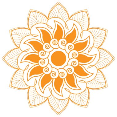 Çiçek mandala 'sının vektör çizimi