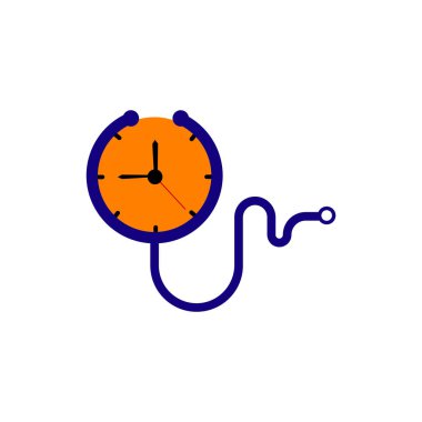 Tıbbi saat logosu, eczane logosu vektörü