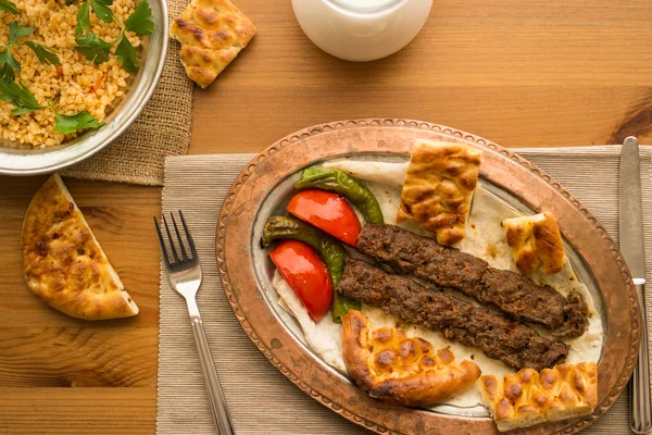 Turkish Adana Kebab. — Stock Photo, Image