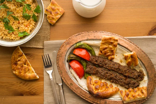 Turkish Adana Kebab. — Stock Photo, Image