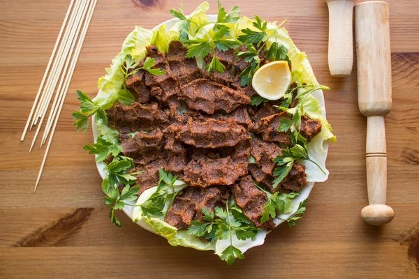 Cig kofte / türkisches Essen — Stockfoto