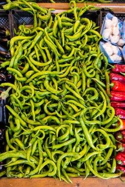 İtalyan / yeşil biber süpermarkette