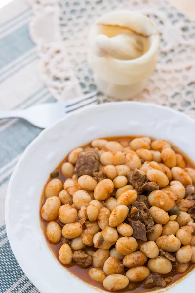 Baked beans / Kuru Fasulye / Turkish Food. — Stock Photo, Image