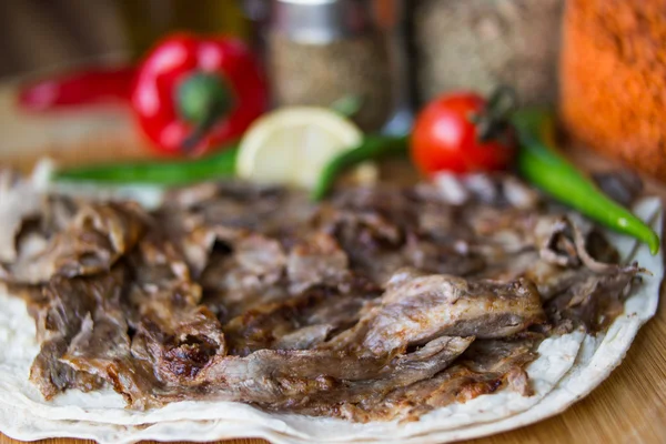 Turkiska traditionella Doner Portion — Stockfoto