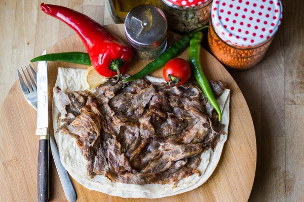 Turkiska traditionella Doner Portion — Stockfoto