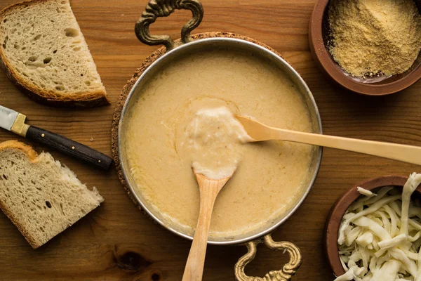 Muhlama / Corn Porridge with Cheese. — Stock Photo, Image