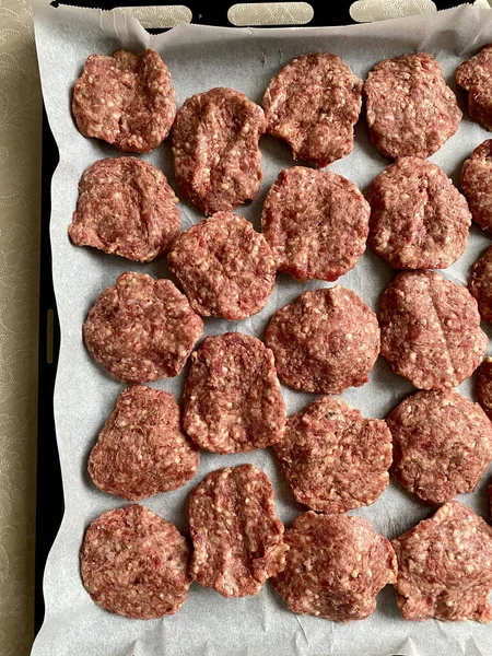 Rohe Hackfleischbällchen Nach Türkischer Art Mit Hackfleisch Kofte Oder Kofta — Stockfoto