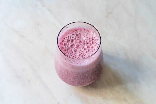 Smoothie Melancia Blueberry Com Colágeno Vidro Pronto Para Beber — Fotografia de Stock