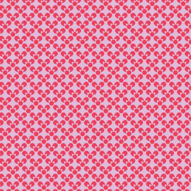 Çiçeklerin tekrarlayan deseni kırmızı pembe renk düzeninde şekillenir. Nazik bir sofistike ve tasarım amaçlı güzelliği çağrıştırır.