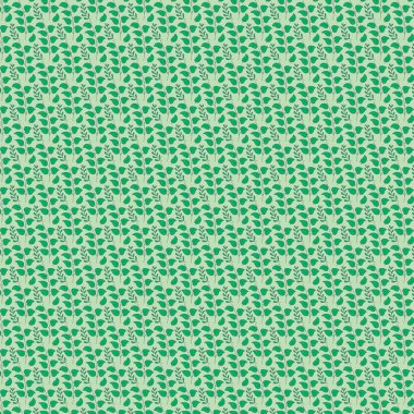 Açık yeşil arkaplanda tekrarlanan yeşil yapraklar kumaş baskısı duvar kağıdı ve diğer yaratıcı projeler için mükemmeldir.