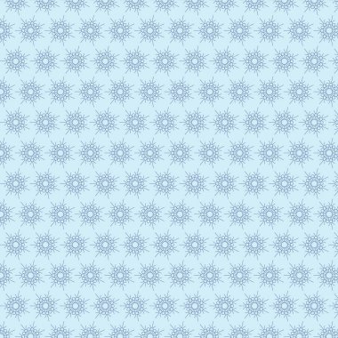 Yumuşak mavi arkaplanda şekillendirilmiş mavi çiçekleri içeren zarif bir desen pürüzsüz fayanssız bir yüzey oluşturur