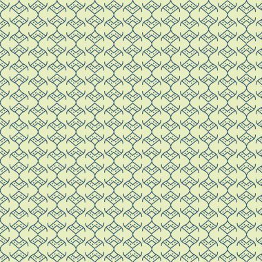 Kavis çizgileriyle birbirine bağlı soyut geometrik şekillerle tekrarlanan örüntü çeşitli yaratıcı projeler için memnun edici bir arkaplan tasarımı unsurudur