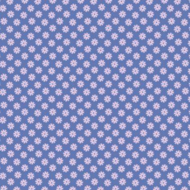 Mavi arka planda şekillendirilmiş pembe çiçeklerin basit, pürüzsüz deseni çeşitli yaratıcı projeler için sevimli ve çok yönlü bir tasarım unsurudur.