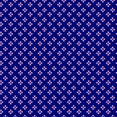 Mavi Dikensiz Tekstil, Duvar Kağıdı ve Arkaplan Tasarımı İçin Kalın Pembe Haç Motifi