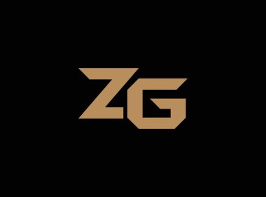 Koyu arkaplanda altın renkli ZG logosu basit ve zarif