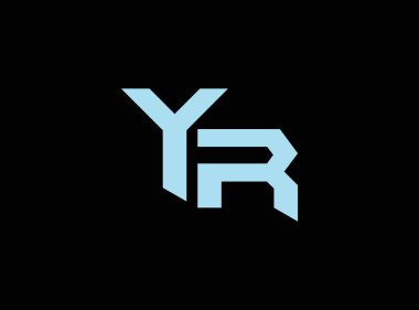 Koyu arkaplanda açık mavi YR logosu