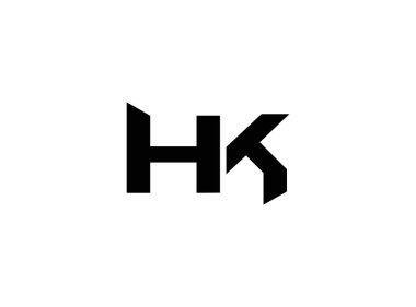 Şeffaf arkaplanda HK harf simgesi izole edildi