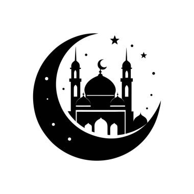 Ramazan ay simgesi, vektör illüstrasyonu