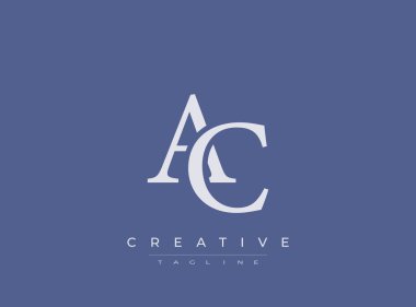 Mavi arka planda yaratıcı sloganı olan ac logosu