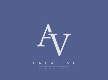 Yaratıcı slogan içeren mavi arkaplanda beyaz AV başlığı