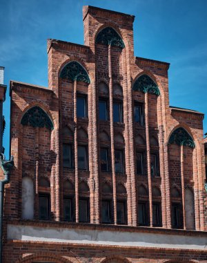 Gotik Mimari Almanya Stralsund Tarihi Binası Kuzey Alman Gotik Tuğla Tarzı Ortaçağ Kültür Mirası Seyahat Hedefi