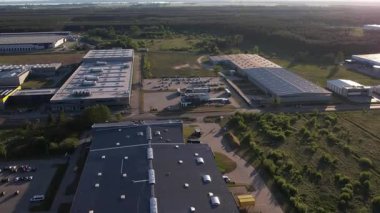 Modern Endüstriyel Park ve Lojistik Merkezinin Hava Görüntüsü