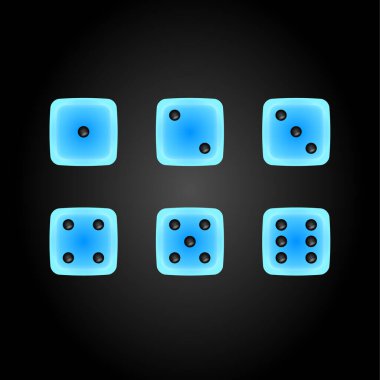 Kumarhane ya da kumar tasarımı için zar grafikleri