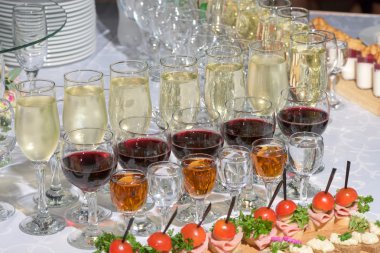 bir restoranda Ziyafet masa