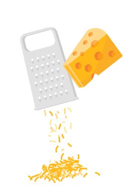 Cheese grater and cheese stock illustration