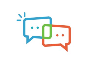 Online chat bubble icon stock illustration 