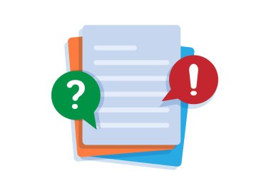 Bir metin dosyası veya belge stoku illüstrasyonundaki yorumlar ve yorumlar.