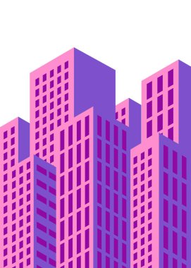 City Buildings Illustration hisse senedi çizimi